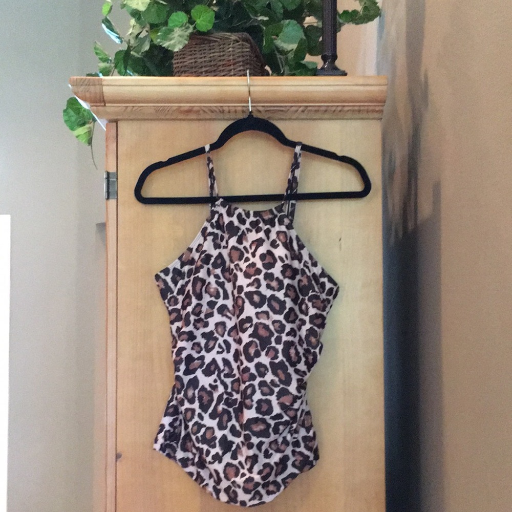 Swim Suit Top Animal Print